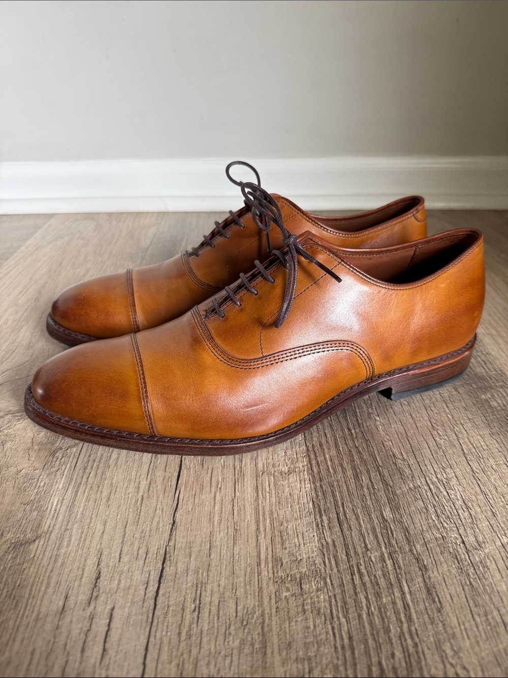Allen Edmonds | Park Avenue Cap-toe Oxford Shoe, 11 D, Walnut Brown Leather